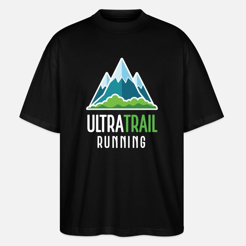 Ultra-Trailrunning - Stanley/Stella Oversized Unisex Bio T-Shirt Blaster 2.0 - Schwarz