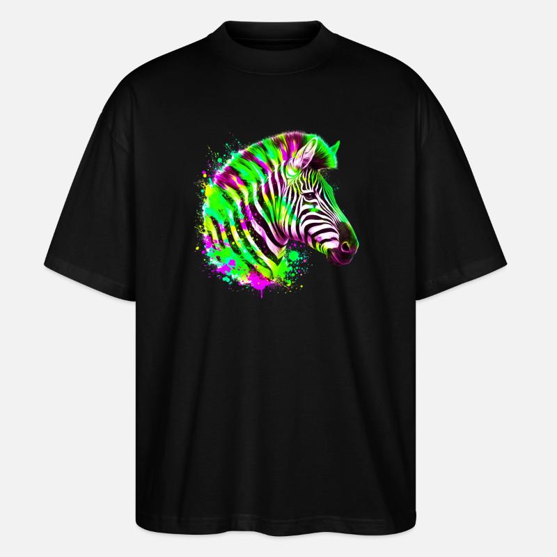 Zebra - Stanley/Stella Oversized Unisex Bio T-Shirt Blaster 2.0 - Schwarz