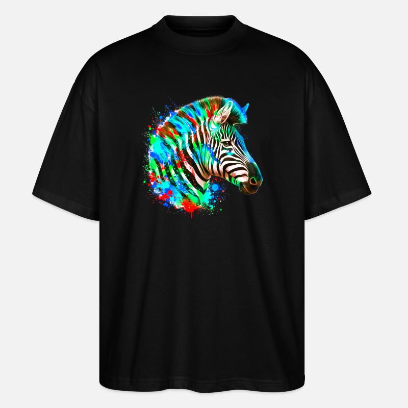Zebra - Stanley/Stella Oversized Unisex Bio T-Shirt Blaster 2.0 - Schwarz