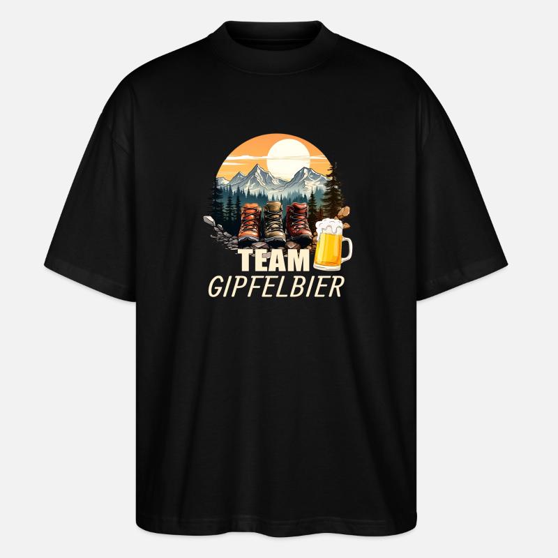 Team Gipfelbier - Stanley/Stella Oversized Unisex Bio T-Shirt Blaster 2.0 - Schwarz
