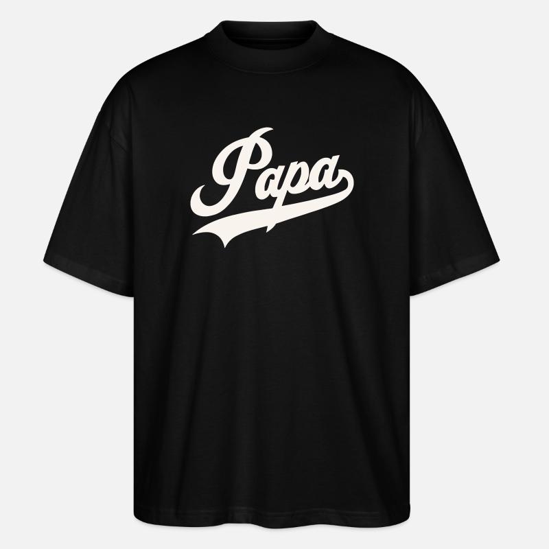 Klassisches Papa-Skript - Stanley/Stella Oversized Unisex Bio T-Shirt Blaster 2.0 - Schwarz