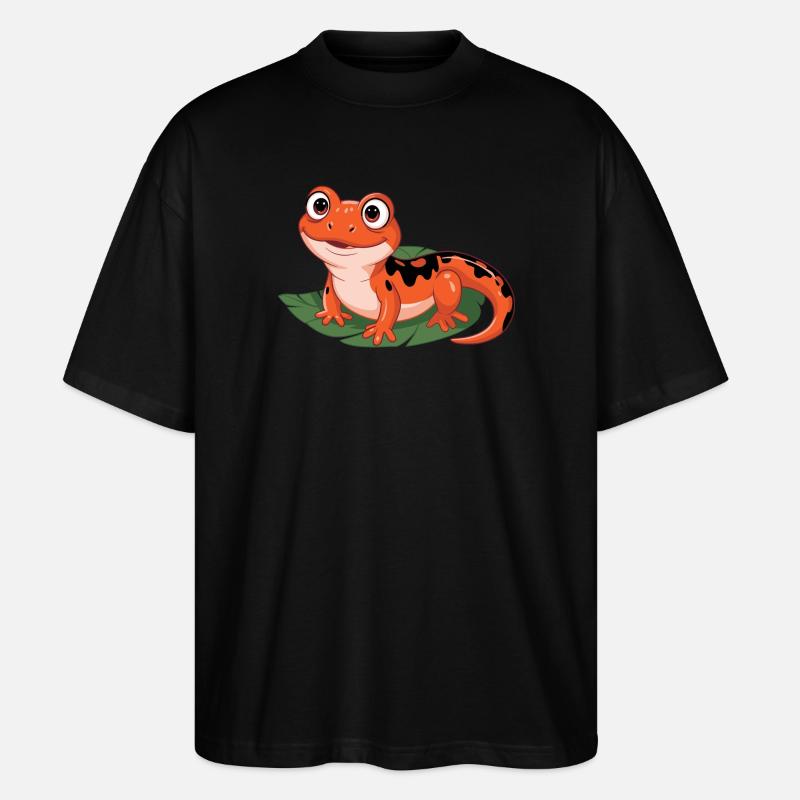 Feuriger Blattsalamander - Stanley/Stella Oversized Unisex Bio T-Shirt Blaster 2.0 - Schwarz