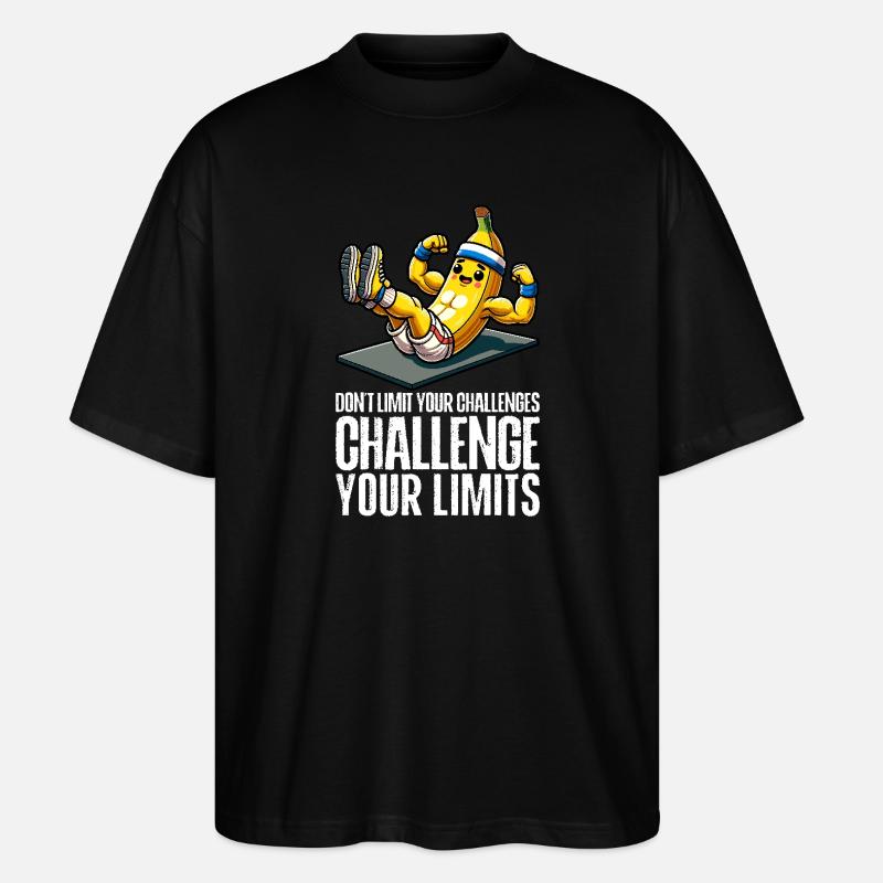Défiez vos limites Bodybuilder Abdos - T-shirt bio Blaster 2.0 coupe oversize Stanley/Stella Unisexe - noir