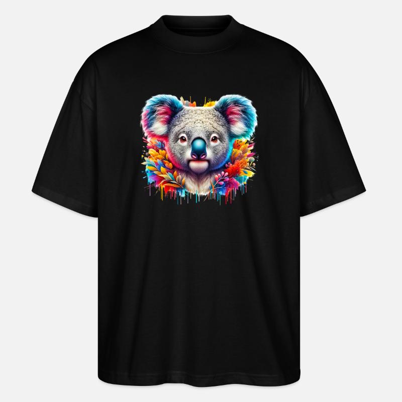 Koala - Stanley/Stella Oversized Unisex Bio T-Shirt Blaster 2.0 - Schwarz