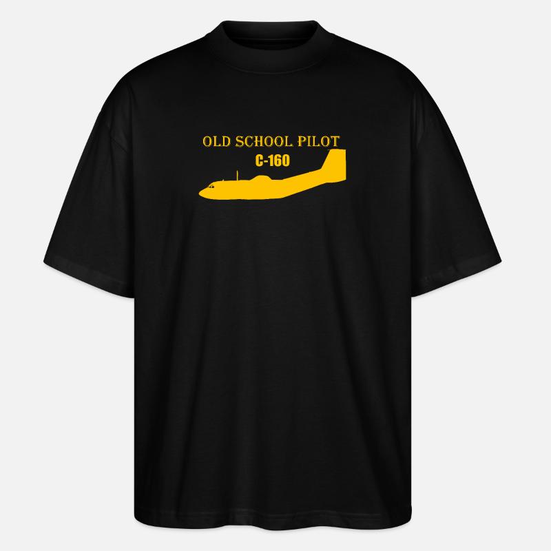 Old school pilot C-160 - Stanley/Stella Oversized Unisex Bio T-Shirt Blaster 2.0 - Schwarz
