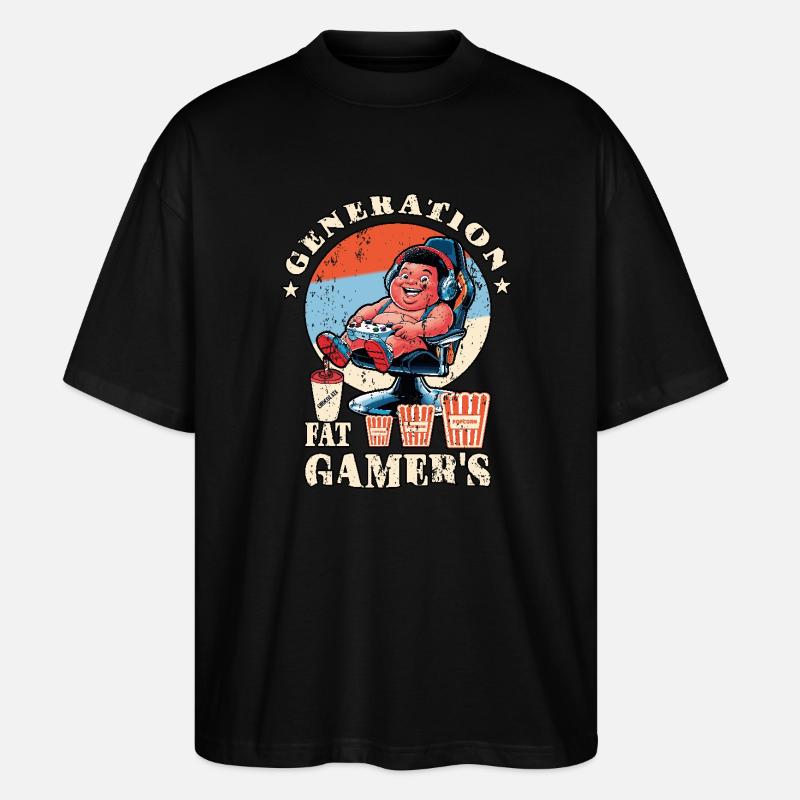 Fette Gamer Kinder - Stanley/Stella Oversized Unisex Bio T-Shirt Blaster 2.0 - Schwarz
