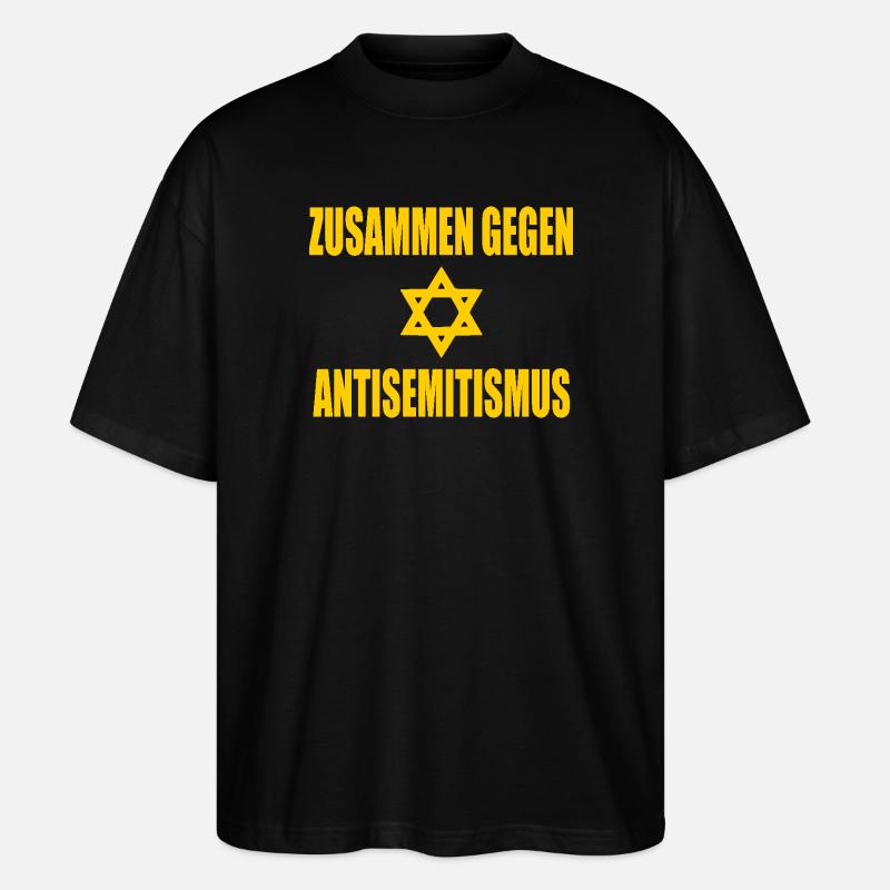 zusammen gegen antisemitismus - Stanley/Stella Oversized Unisex Bio T-Shirt Blaster 2.0 - Schwarz
