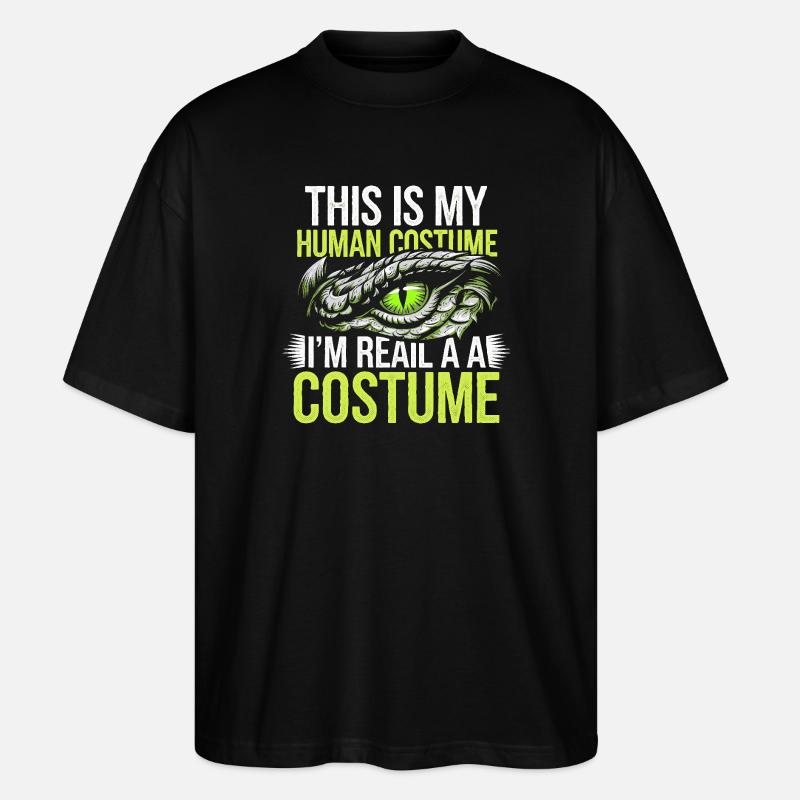 Costume de reptilien - T-shirt bio Blaster 2.0 coupe oversize Stanley/Stella Unisexe - noir