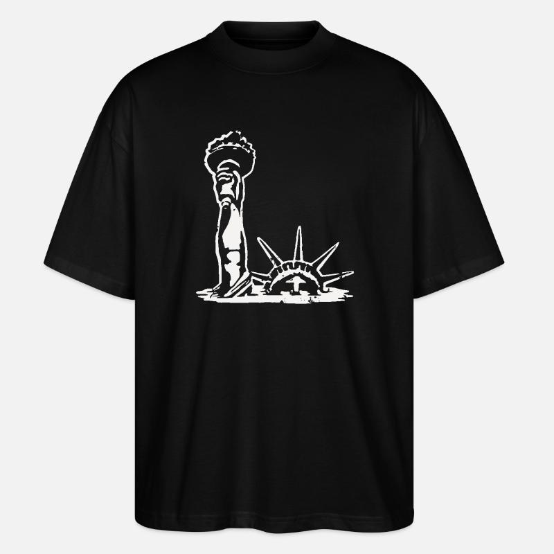 Die Freiheitsstatue ertrinkt - Stanley/Stella Oversized Unisex Bio T-Shirt Blaster 2.0 - Schwarz