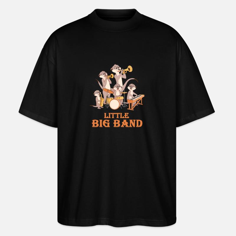 Erdmännchen Little Big Band - Stanley/Stella Oversized Unisex Bio T-Shirt Blaster 2.0 - Schwarz