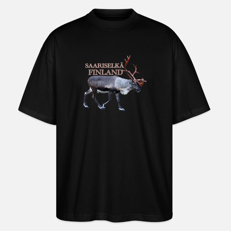 Saariselka - Stanley/Stella Oversized Unisex Bio T-Shirt Blaster 2.0 - Schwarz
