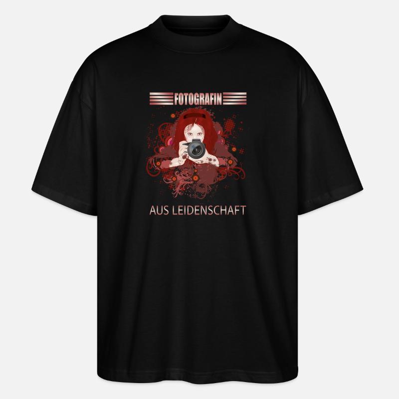 Fotografin aus Leidenschaft - Stanley/Stella Oversized Unisex Bio T-Shirt Blaster 2.0 - Schwarz