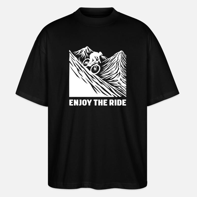 VTT - Profitez de la balade - T-shirt bio Blaster 2.0 coupe oversize Stanley/Stella Unisexe - noir