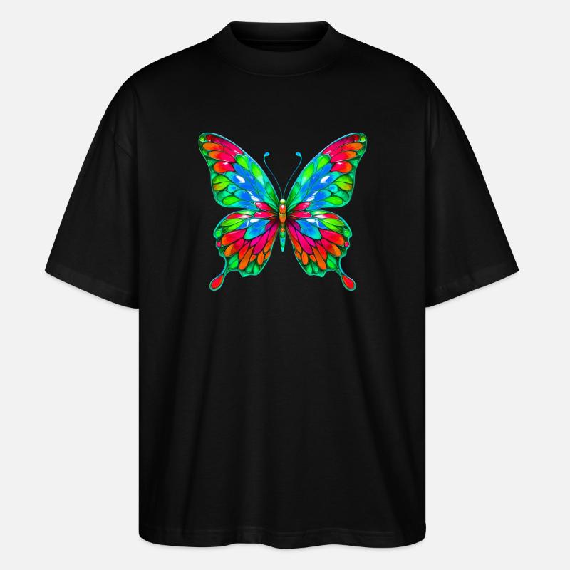 Papillon - T-shirt bio Blaster 2.0 coupe oversize Stanley/Stella Unisexe - noir