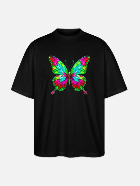 Papillon - T-shirt bio Blaster 2.0 coupe oversize Stanley/Stella Unisexe - noir