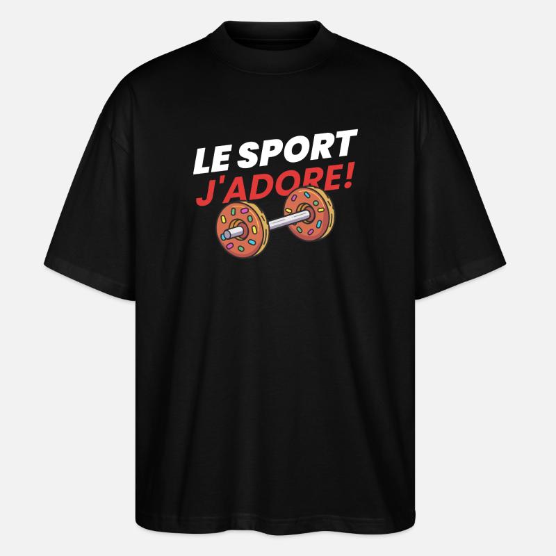 Donut Sport - Stanley/Stella Oversized Unisex Bio T-Shirt Blaster 2.0 - Schwarz