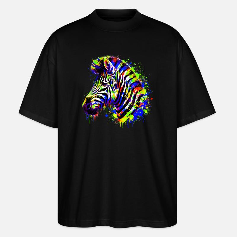 Zebra - Stanley/Stella Oversized Unisex Bio T-Shirt Blaster 2.0 - Schwarz