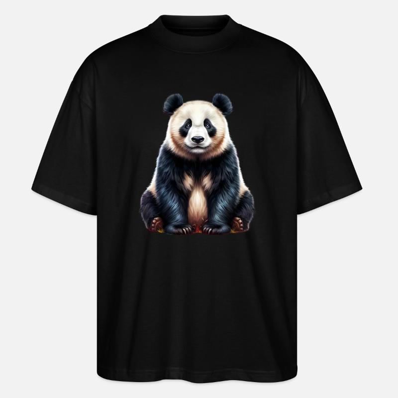 Panda - Stanley/Stella Oversized Unisex Bio T-Shirt Blaster 2.0 - Schwarz
