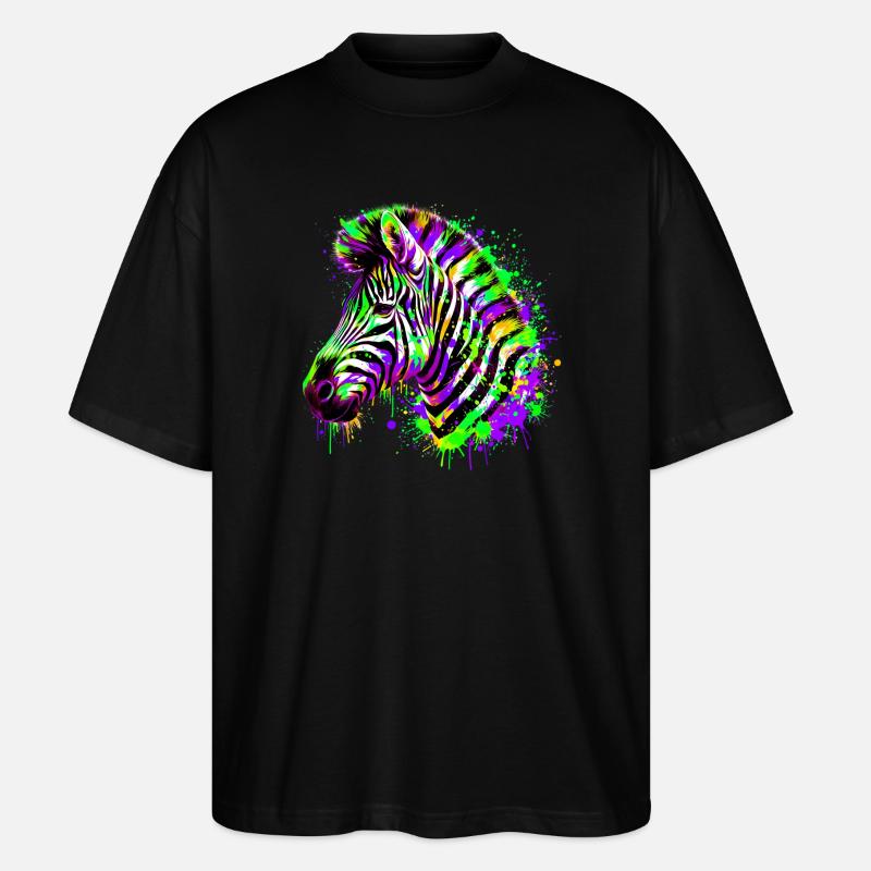 Zebra - Stanley/Stella Oversized Unisex Bio T-Shirt Blaster 2.0 - Schwarz