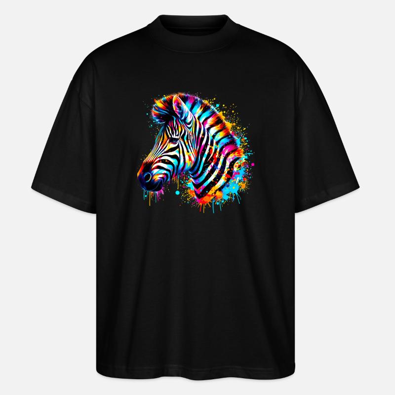 Zebra - Stanley/Stella Oversized Unisex Bio T-Shirt Blaster 2.0 - Schwarz