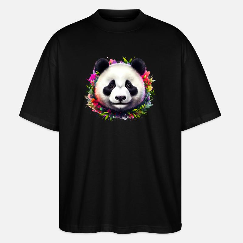 Panda - Stanley/Stella Oversized Unisex Bio T-Shirt Blaster 2.0 - Schwarz