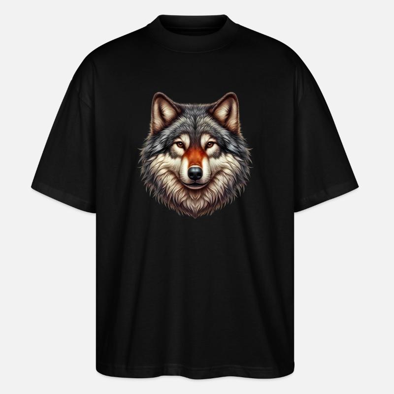 Wolf - Stanley/Stella Oversized Unisex Bio T-Shirt Blaster 2.0 - Schwarz