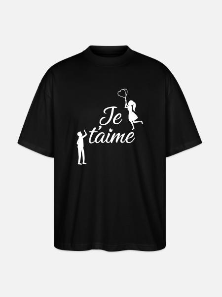 Ich liebe dich - Stanley/Stella Oversized Unisex Bio T-Shirt Blaster 2.0 - Schwarz
