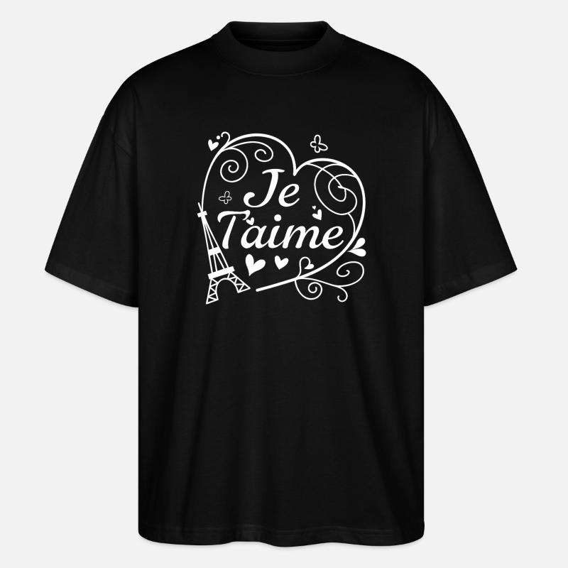 Ich liebe dich - Stanley/Stella Oversized Unisex Bio T-Shirt Blaster 2.0 - Schwarz