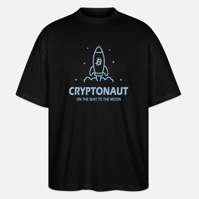 Cryptonaut Bitcoin - Stanley/Stella Oversized Unisex Bio T-Shirt Blaster 2.0 - Schwarz