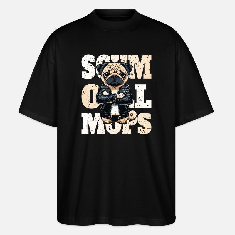 Schmollmops - Stanley/Stella Oversized Unisex Bio T-Shirt Blaster 2.0 - Schwarz