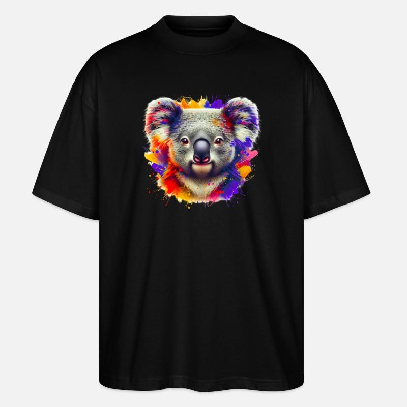 Koala - Stanley/Stella Oversized Unisex Bio T-Shirt Blaster 2.0 - Schwarz