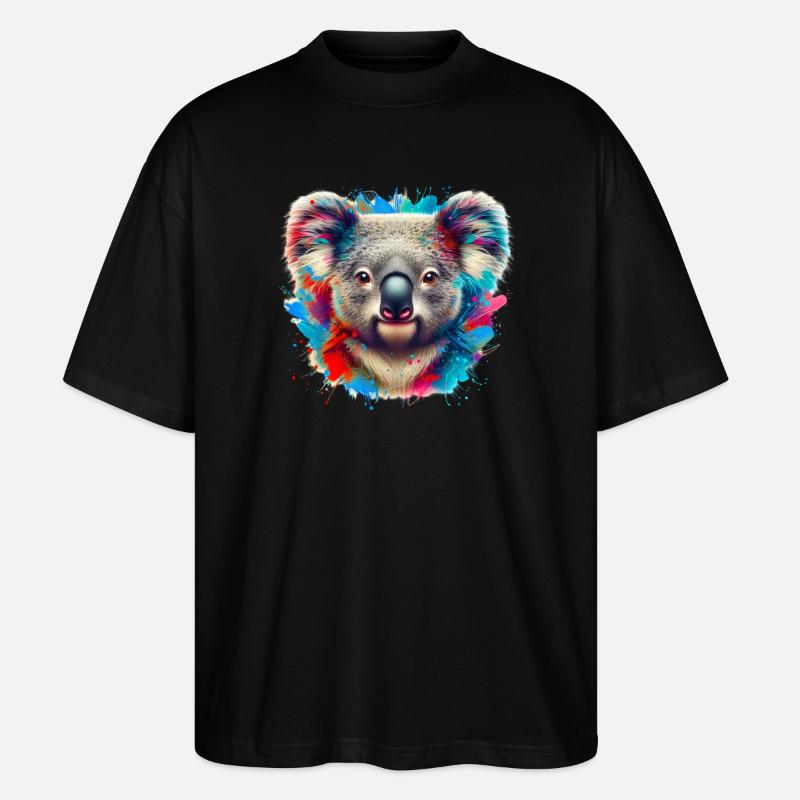 Koala - Stanley/Stella Oversized Unisex Bio T-Shirt Blaster 2.0 - Schwarz