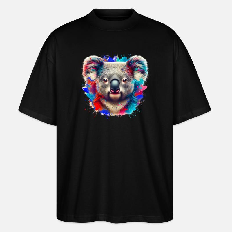 Koala - Stanley/Stella Oversized Unisex Bio T-Shirt Blaster 2.0 - Schwarz