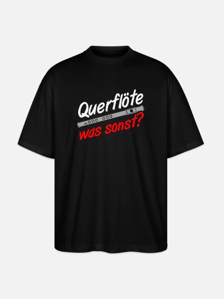 Fan Train, Spielmannszug, Musikzug, Querflöte (25 - Stanley/Stella Oversized Unisex Organic T-shirt Blaster 2.0 - black