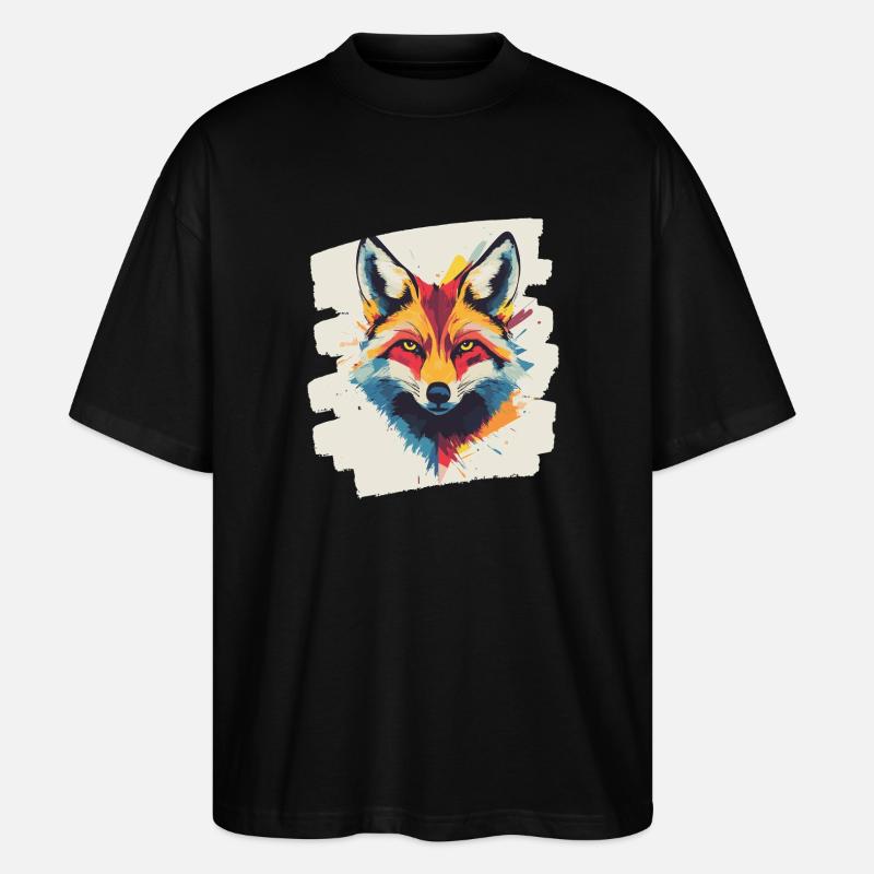Fox - Stanley/Stella Oversized Unisex Organic T-shirt Blaster 2.0 - black