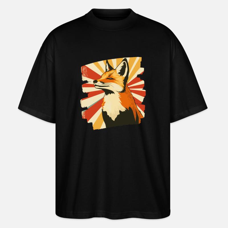 Fuchs - Stanley/Stella Oversized Unisex Bio T-Shirt Blaster 2.0 - Schwarz