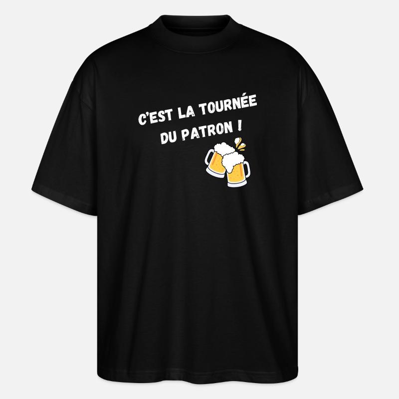 C'est La Tournée Du Patron ! - T-shirt bio Blaster 2.0 coupe oversize Stanley/Stella Unisexe - noir