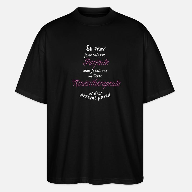 Ich bin der beste Physiotherapeut - Stanley/Stella Oversized Unisex Bio T-Shirt Blaster 2.0 - Schwarz