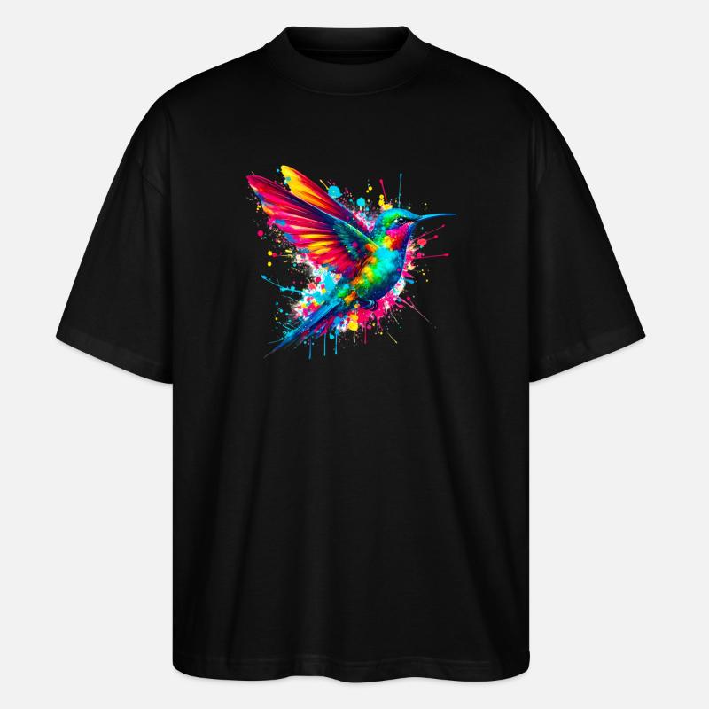 Kolibri - Stanley/Stella Oversized Unisex Bio T-Shirt Blaster 2.0 - Schwarz