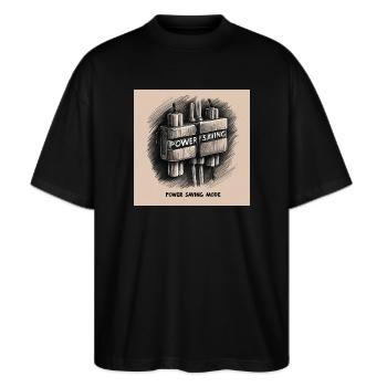 Sleep - Stanley/Stella Oversized Unisex Organic T-shirt Blaster 2.0 - black - Front - Alina (178cm) & Michal (187cm)