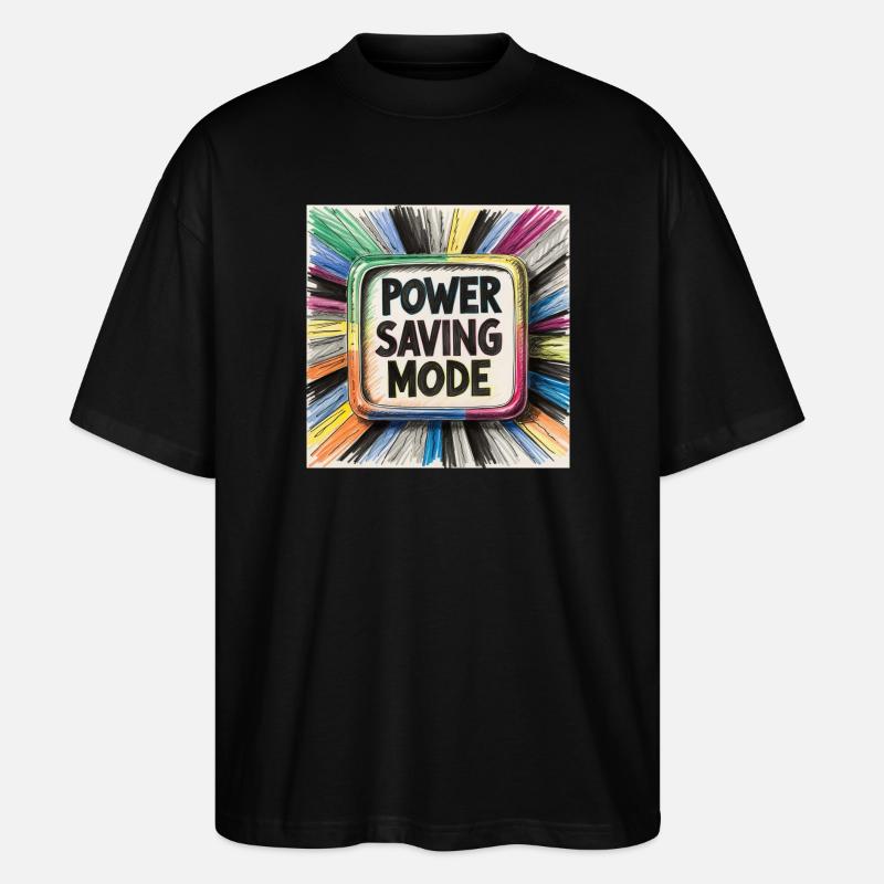 Mode d’économie d’énergie - T-shirt bio Blaster 2.0 coupe oversize Stanley/Stella Unisexe - noir