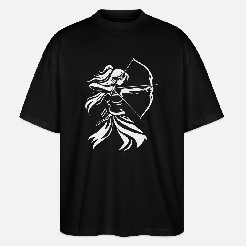 Silhouette d’archer avec arc - T-shirt bio Blaster 2.0 coupe oversize Stanley/Stella Unisexe - noir