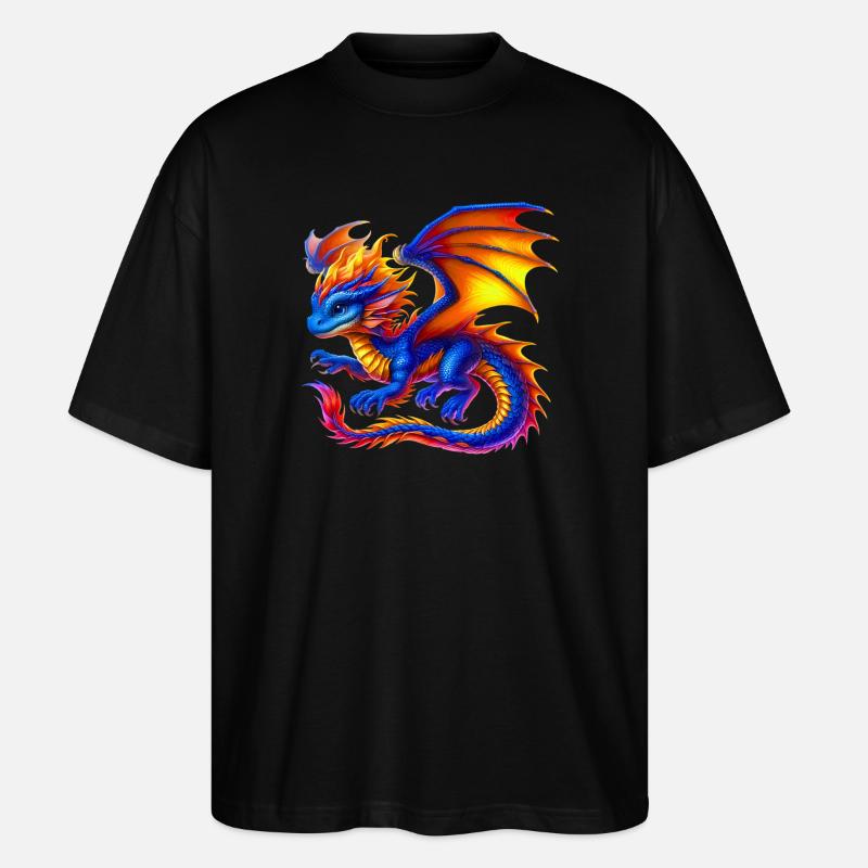 Drache - Stanley/Stella Oversized Unisex Bio T-Shirt Blaster 2.0 - Schwarz