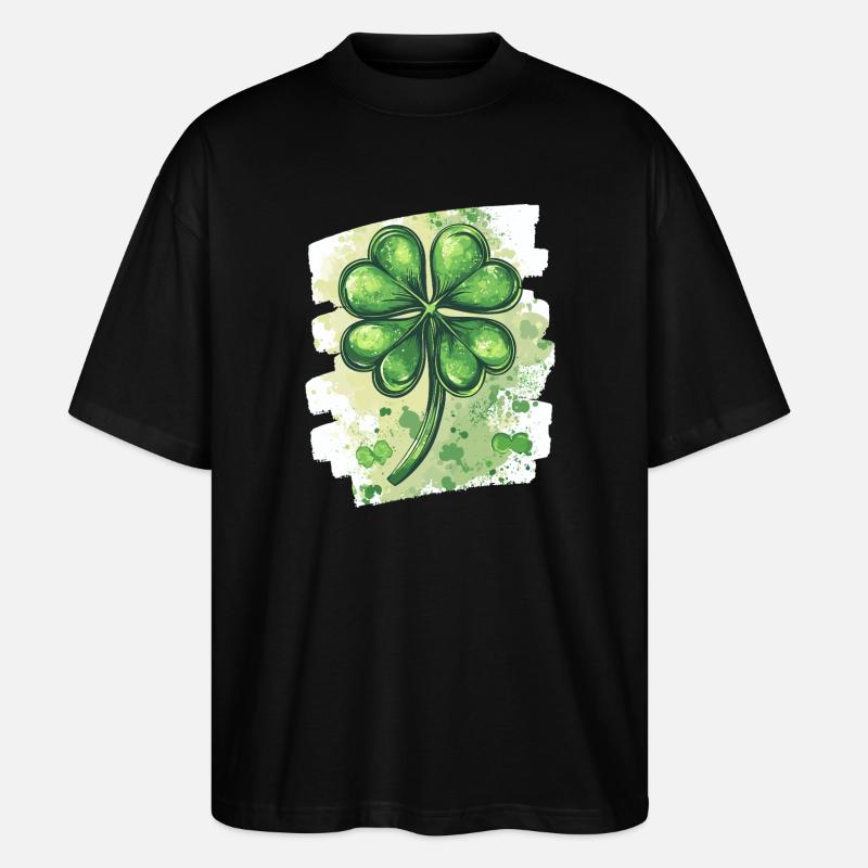 Trèfle de la Saint-Patrick - T-shirt bio Blaster 2.0 coupe oversize Stanley/Stella Unisexe - noir