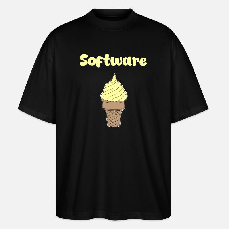 Software Eis Vanille - Stanley/Stella Oversized Unisex Bio T-Shirt Blaster 2.0 - Schwarz