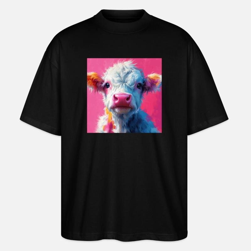 Pink Cow - Stanley/Stella Oversized Unisex Bio T-Shirt Blaster 2.0 - Schwarz
