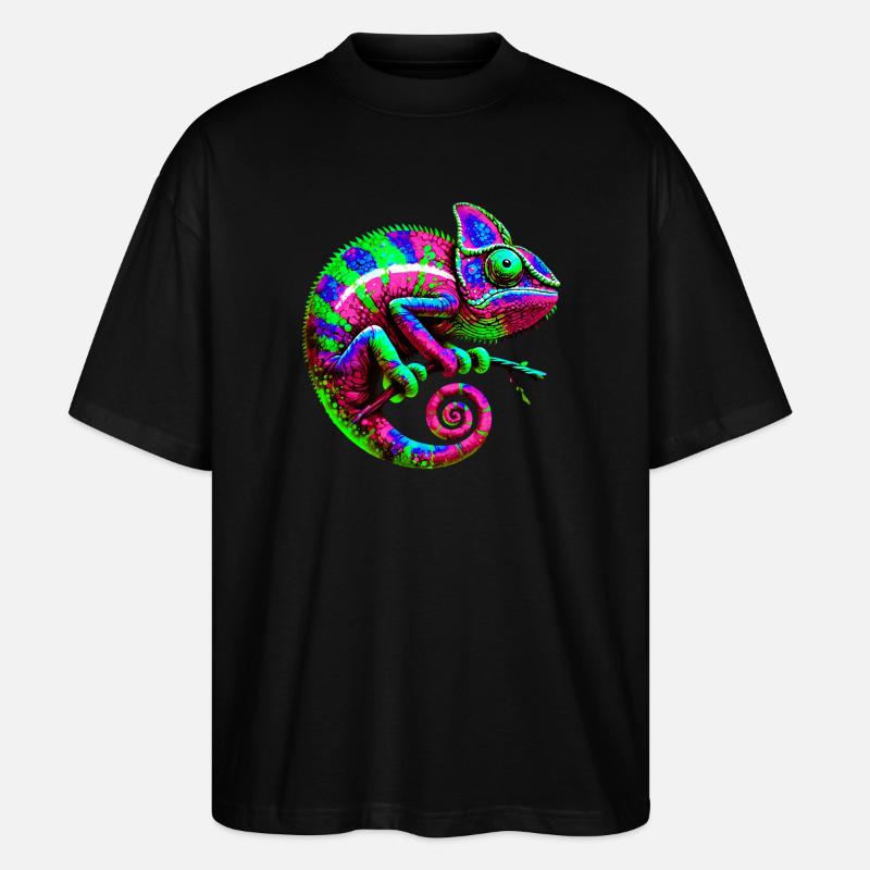 Chamäleon - Stanley/Stella Oversized Unisex Bio T-Shirt Blaster 2.0 - Schwarz