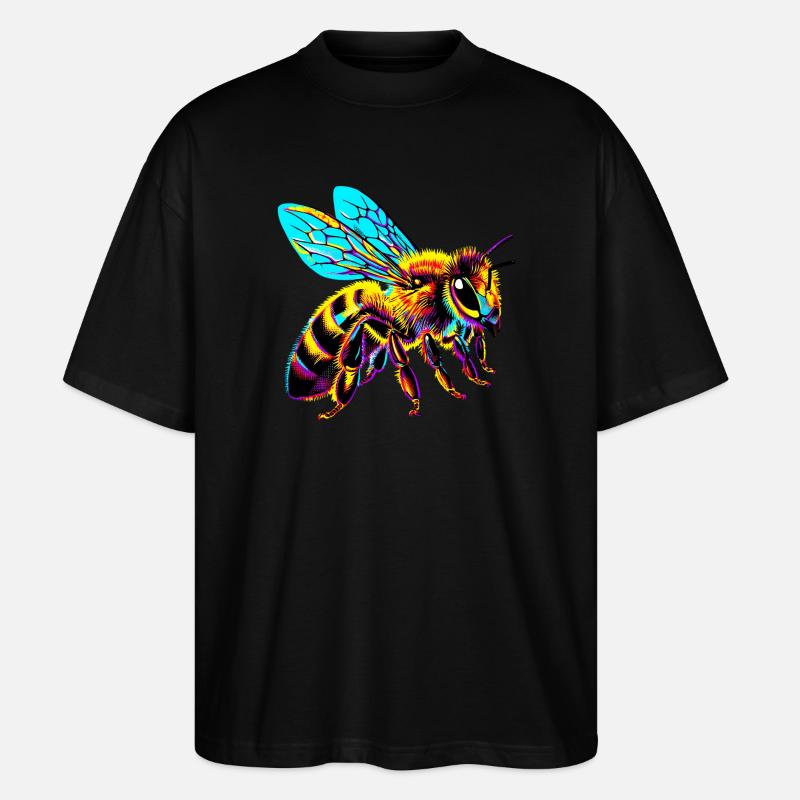 Biene - Stanley/Stella Oversized Unisex Bio T-Shirt Blaster 2.0 - Schwarz