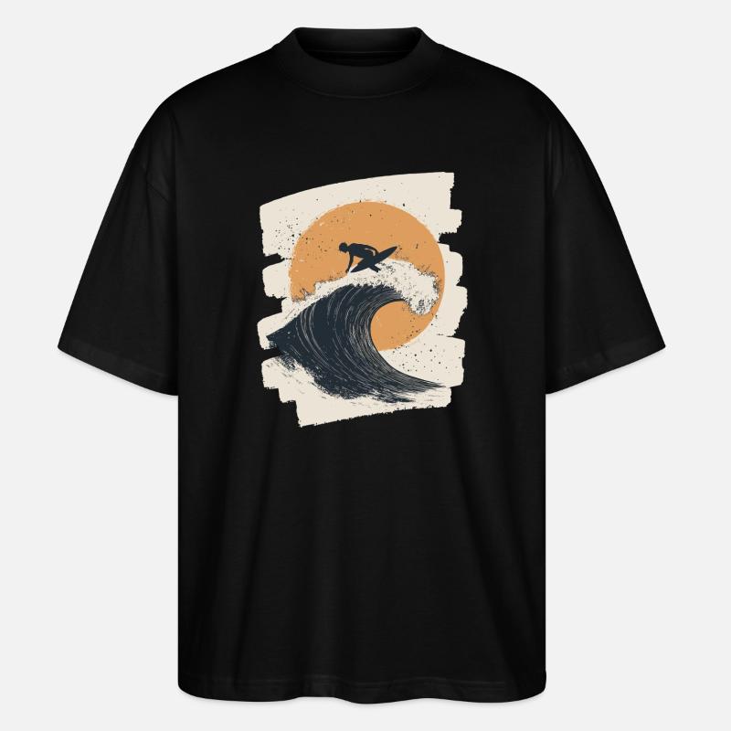 Surfer - Stanley/Stella Oversized Unisex Bio T-Shirt Blaster 2.0 - Schwarz