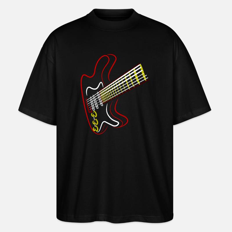 Elektrische Gitarre Neon Design - Stanley/Stella Oversized Unisex Bio T-Shirt Blaster 2.0 - Schwarz